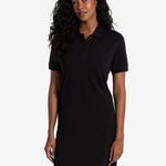Lolë Effortless Polo Dress in black — your perfect go-to dress, no matter the occasion