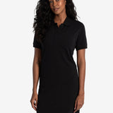 Lolë Effortless Polo Dress in black — your perfect go-to dress, no matter the occasion