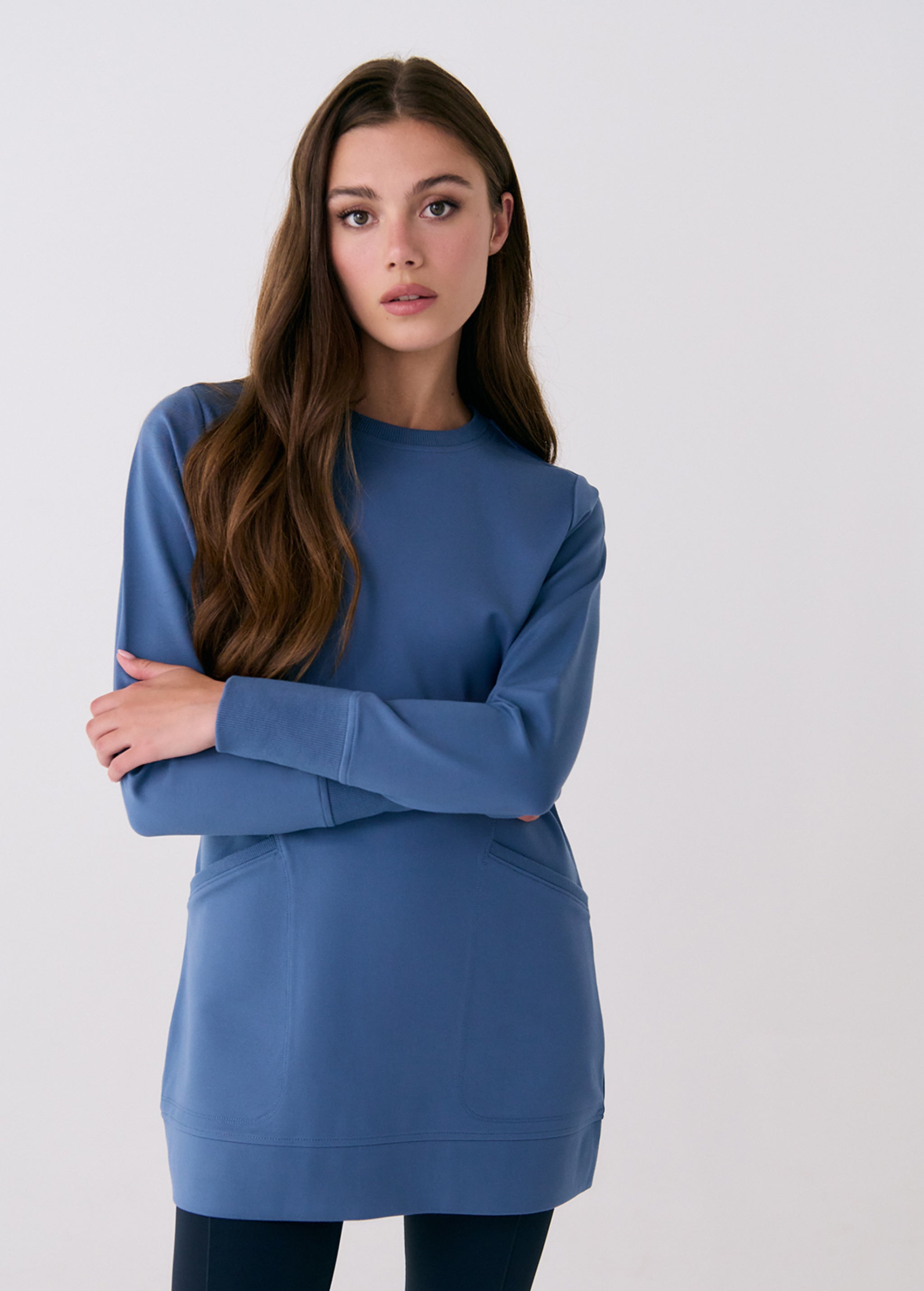 Lolë Mindset 2 Tunic in Ironstone slate blue