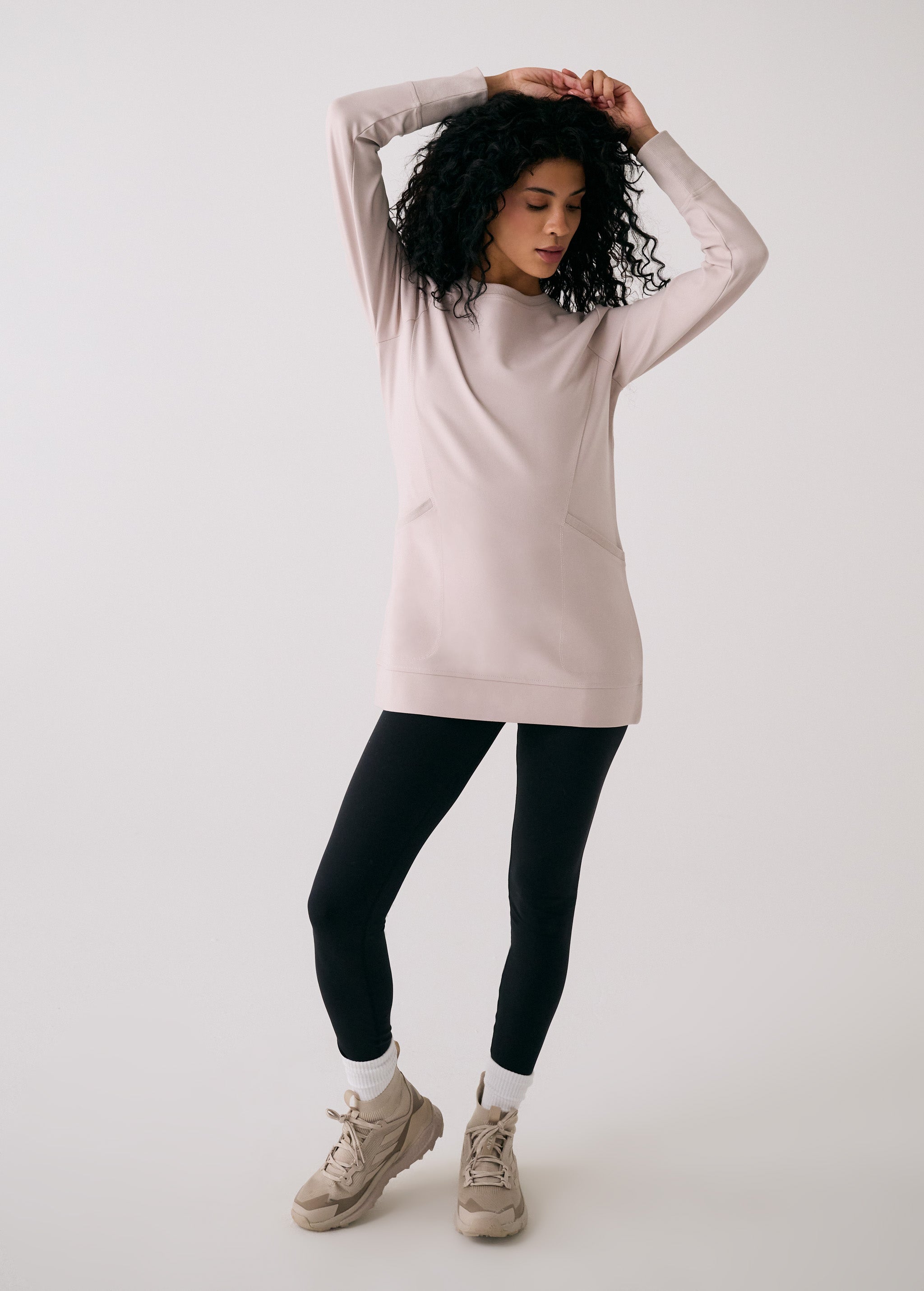 Lolë Mindset 2 Tunic in Abalone pale greige