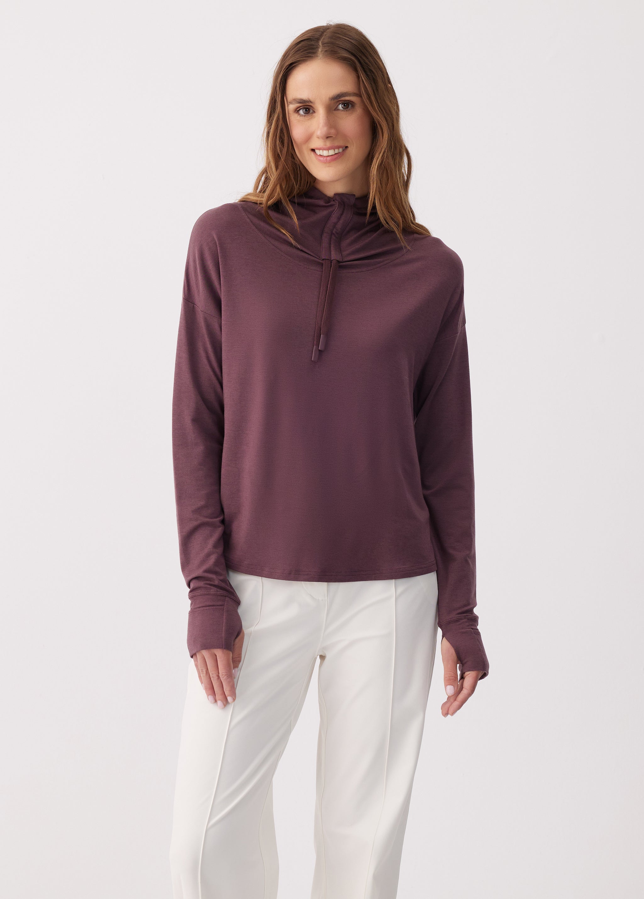 Lolë Dynamic Hoodie in Mulberry plum
