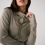 Lolë Dynamic Hoodie in Hazel sage green