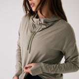 Lolë Dynamic Hoodie in Hazel sage green