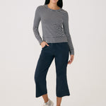Lolë Dynamic Long Sleeves in navy stripe