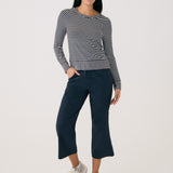 Lolë Dynamic Long Sleeves in navy stripe