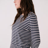 Lolë Dynamic Long Sleeves in navy stripe