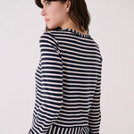 Lolë Dynamic Long Sleeves in navy stripe