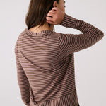 Lolë Dynamic Long Sleeves in brown stripe