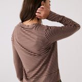Lolë Dynamic Long Sleeves in brown stripe