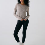 Lolë Dynamic Long Sleeves in beige plaid