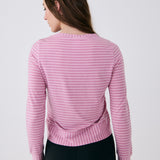 Lolë Dynamic Long Sleeves in pink stripe