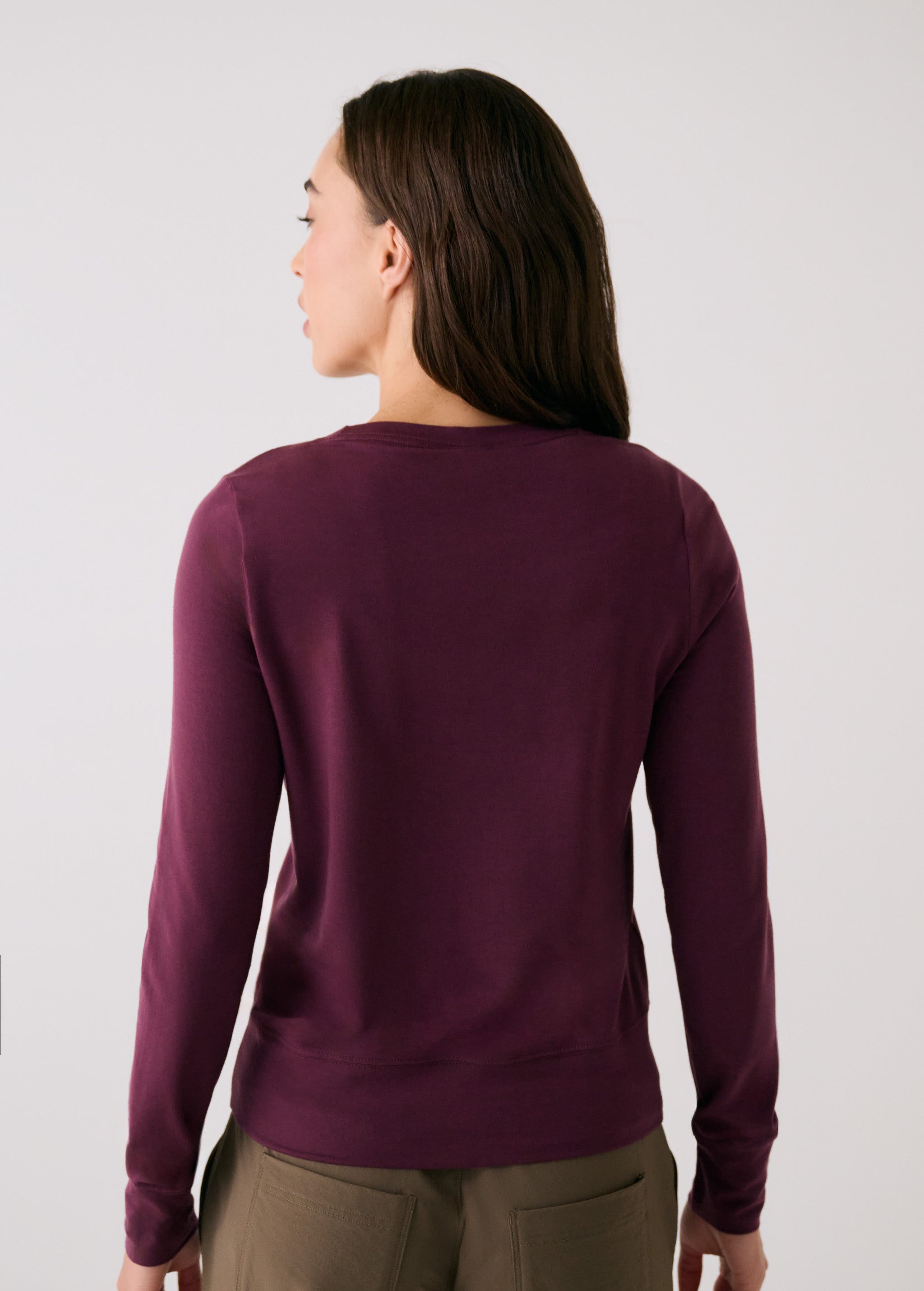 Lolë Dynamic Long Sleeves in burgundy