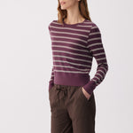Lolë Dynamic Long Sleeves in purple stripe