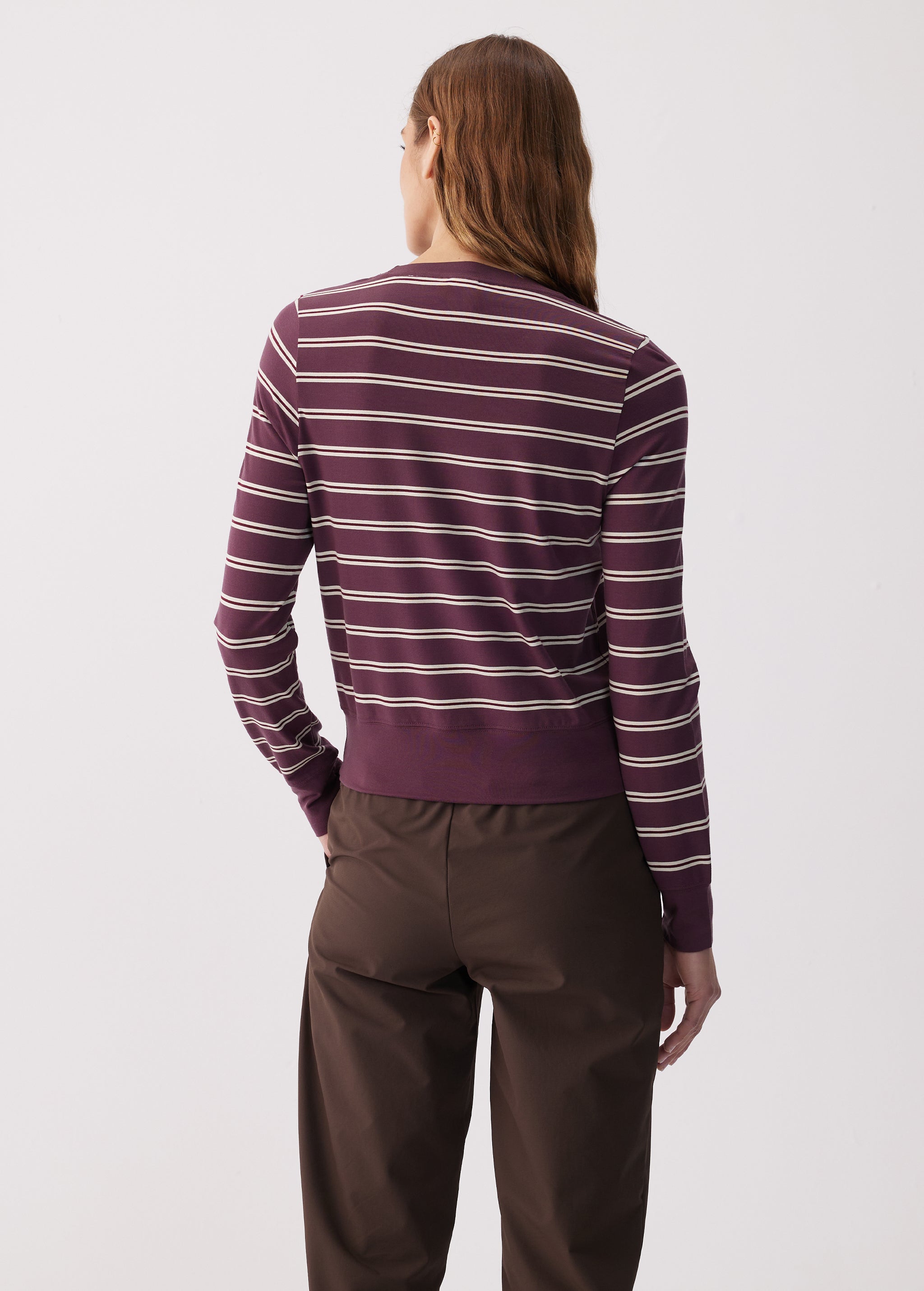 Lolë Dynamic Long Sleeves in purple stripe