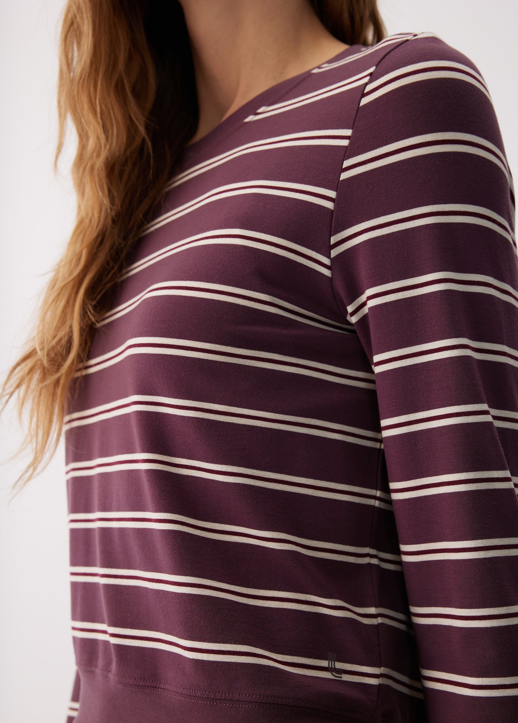 Lolë Dynamic Long Sleeves in purple stripe