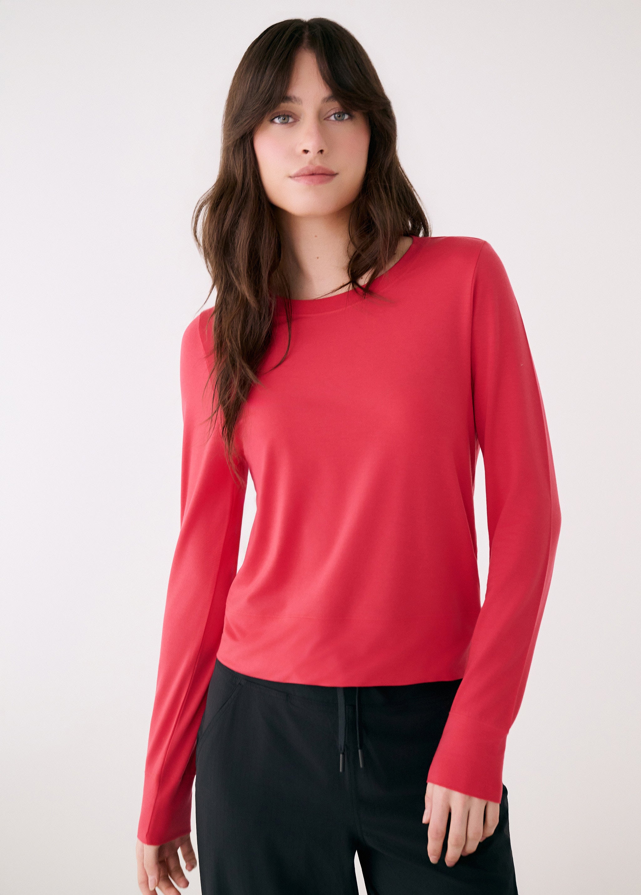 Lolë Dynamic Long Sleeves in Poppy red
