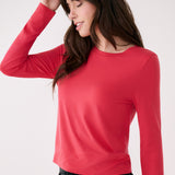 Lolë Dynamic Long Sleeves in Poppy red