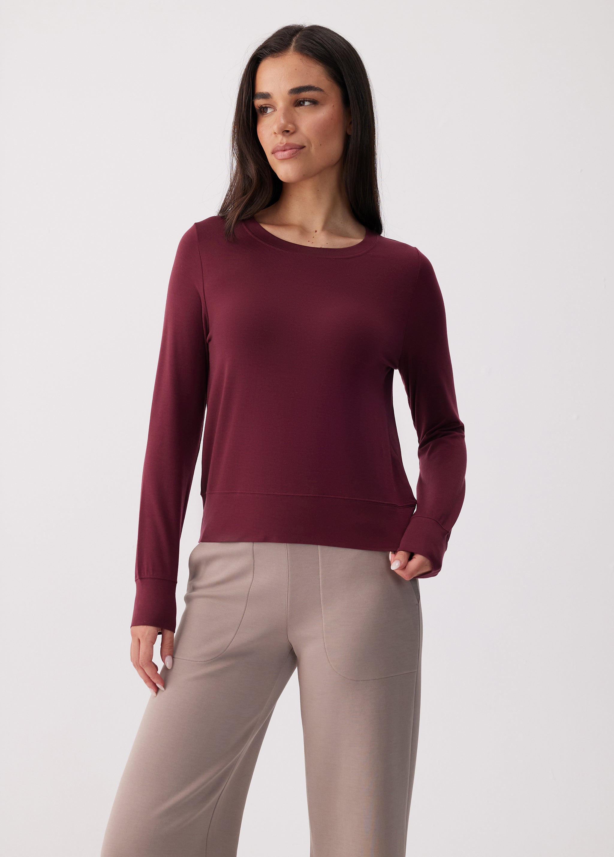 Lolë Dynamic Long Sleeves in wine