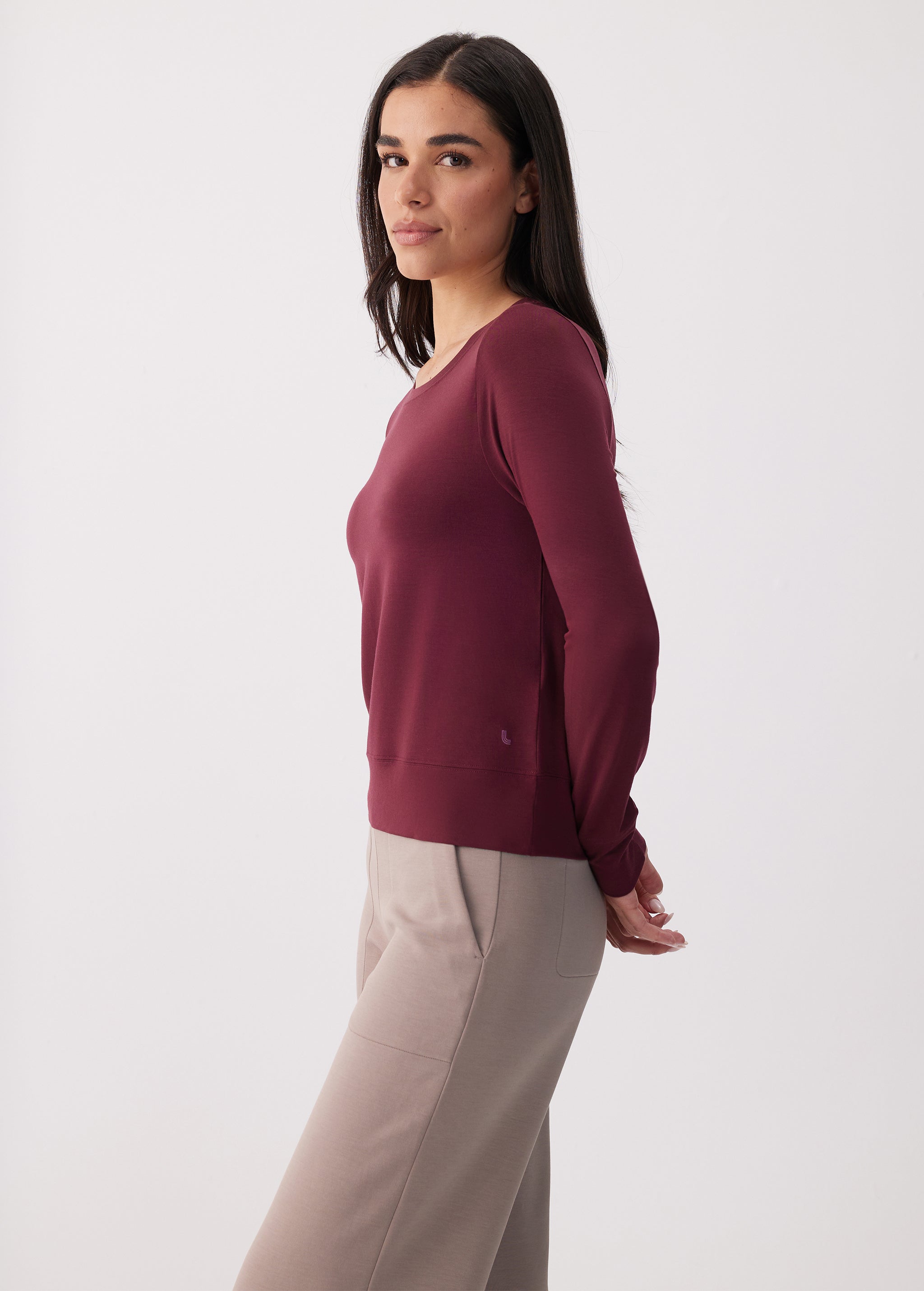 Lolë Dynamic Long Sleeves in wine