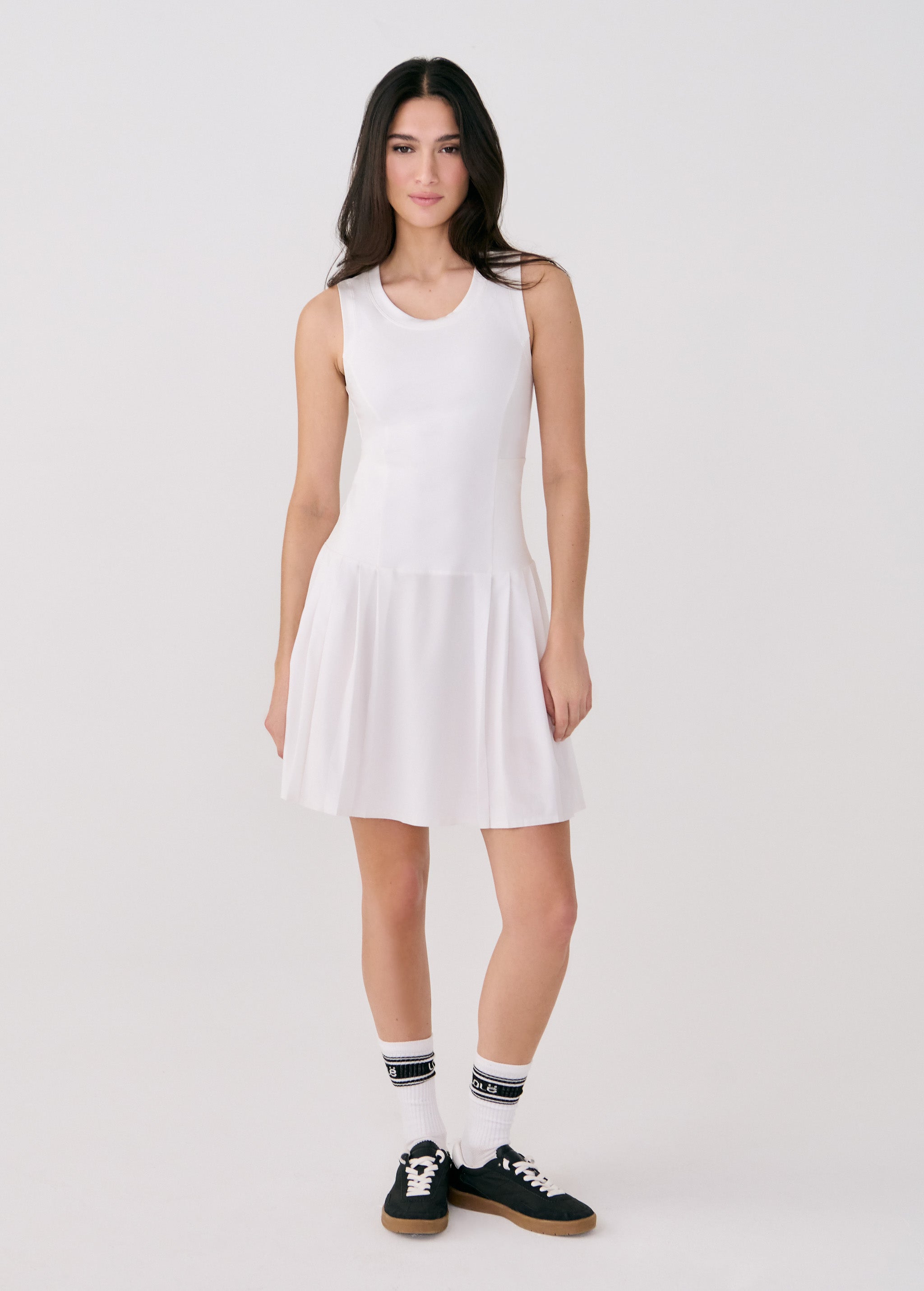 Lolë Game Sleeveless Dress in white