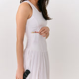 Lolë Game Sleeveless Dress in white