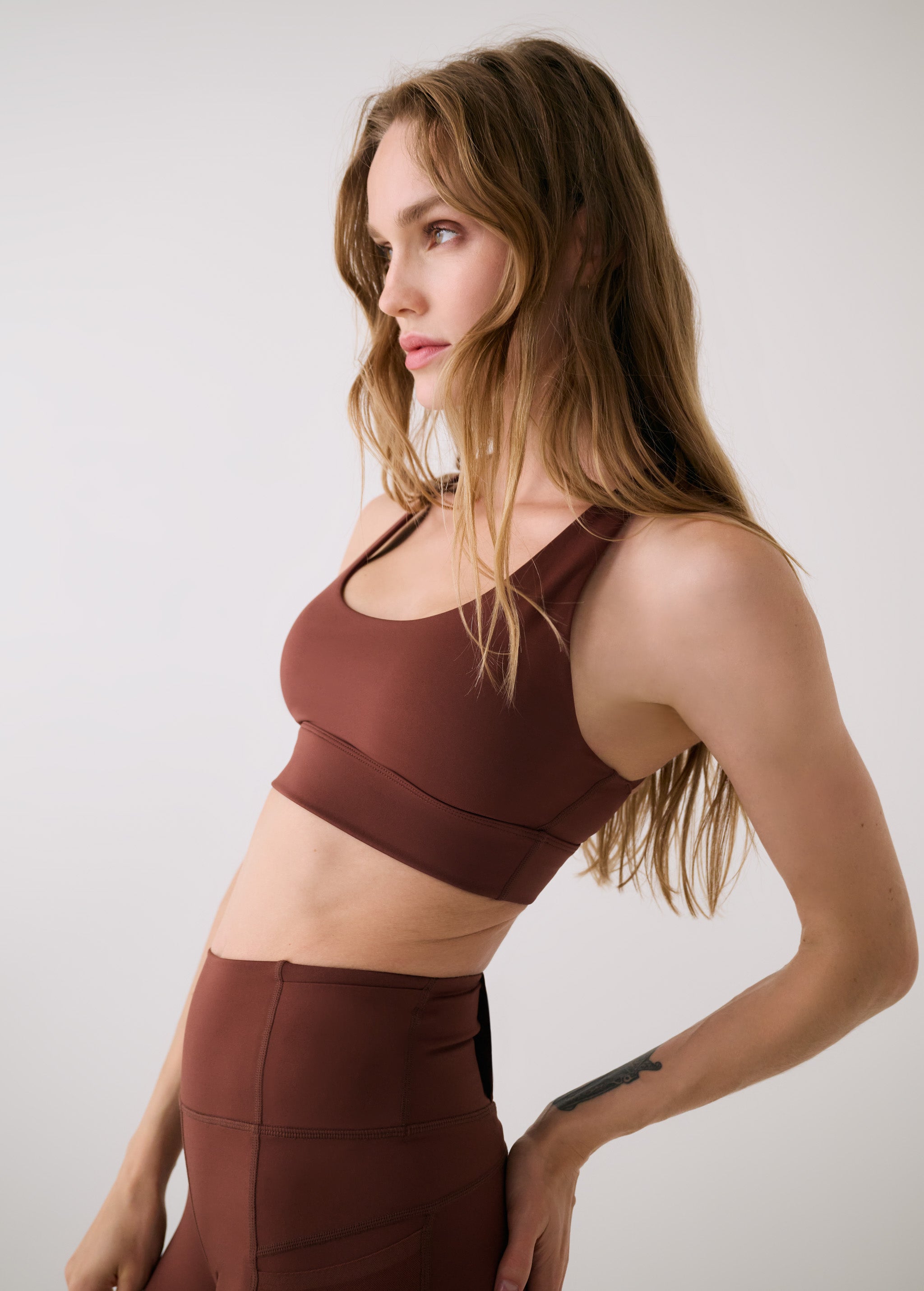 Lolë Action Bra in Sienna brown