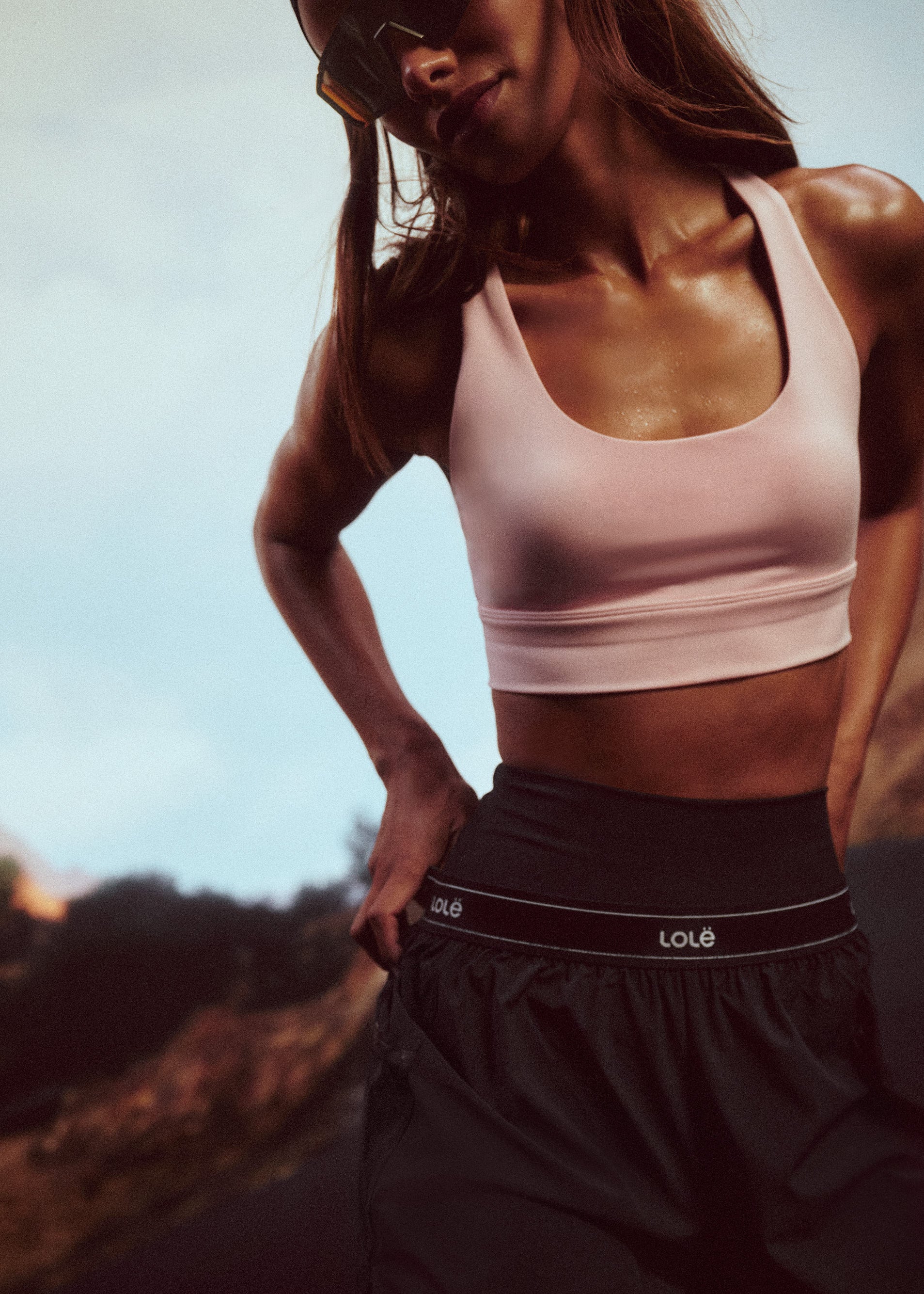 Lolë Action Bra in Sorbetta light pink