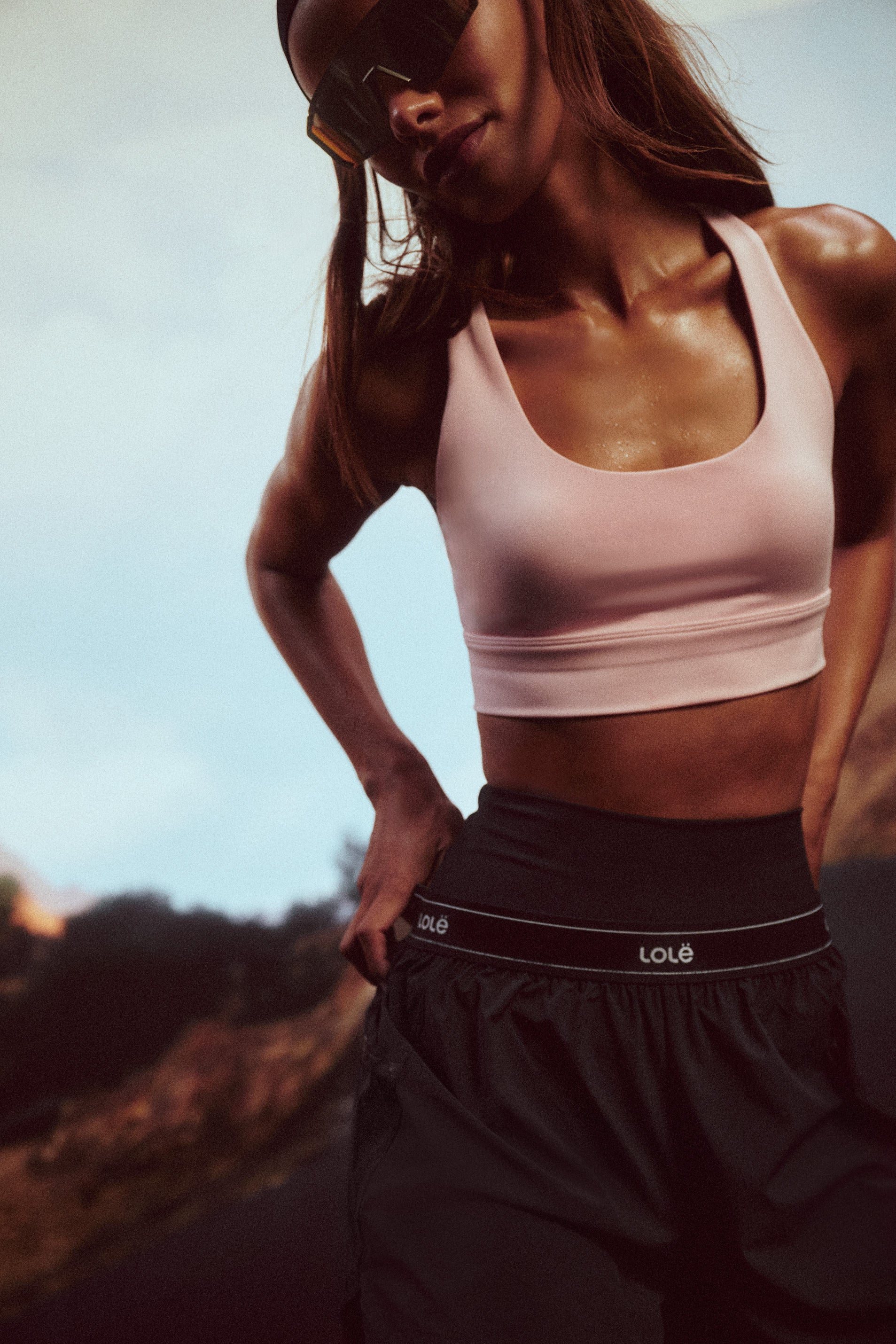 Lolë Action Bra in Sorbetta light pink