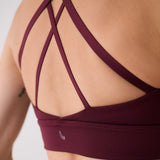 Lolë Action Bra in burgundy