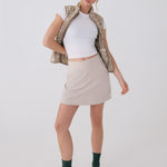 Lolë Aura Vest in beige floral print