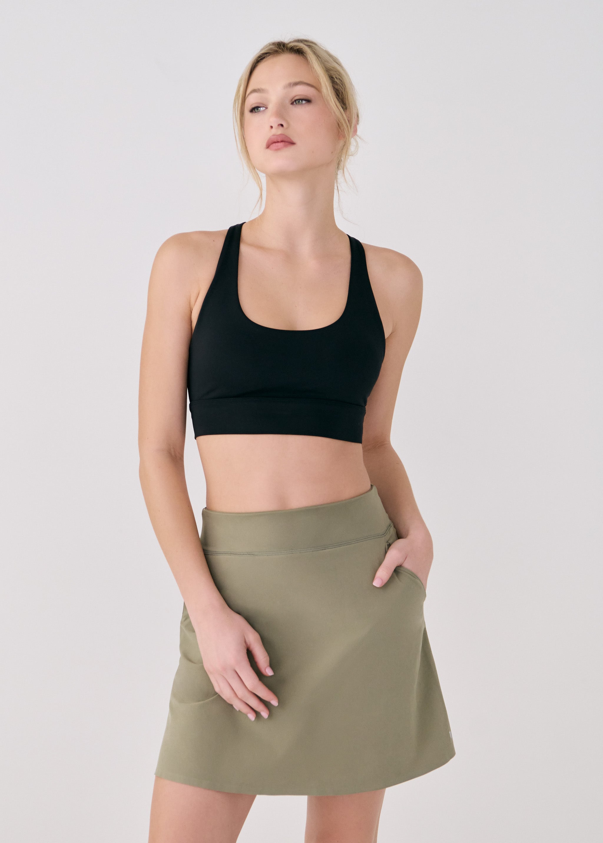 Lolë Olivie Skort in Hazel sage green