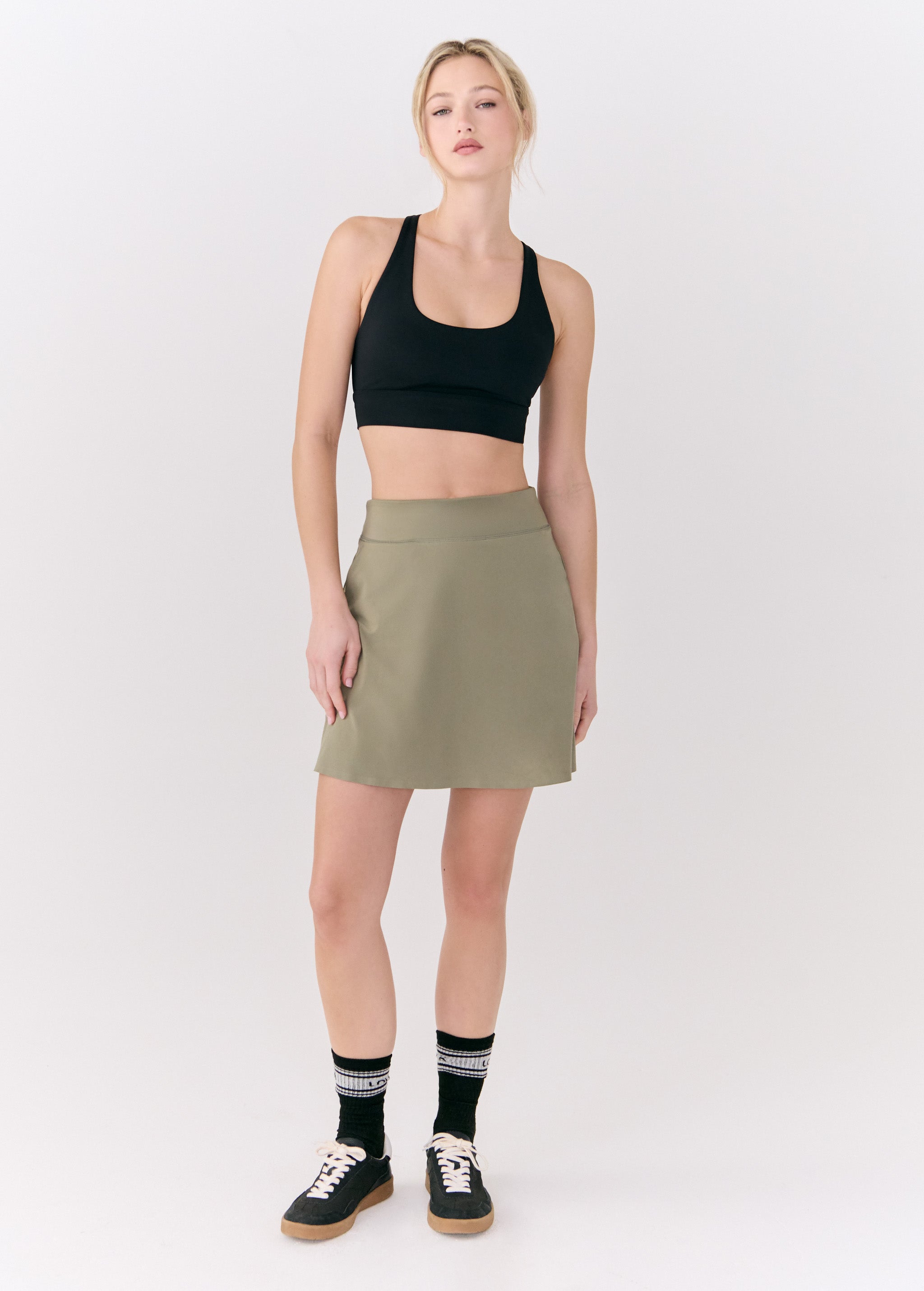 Lolë Olivie Skort in Hazel sage green