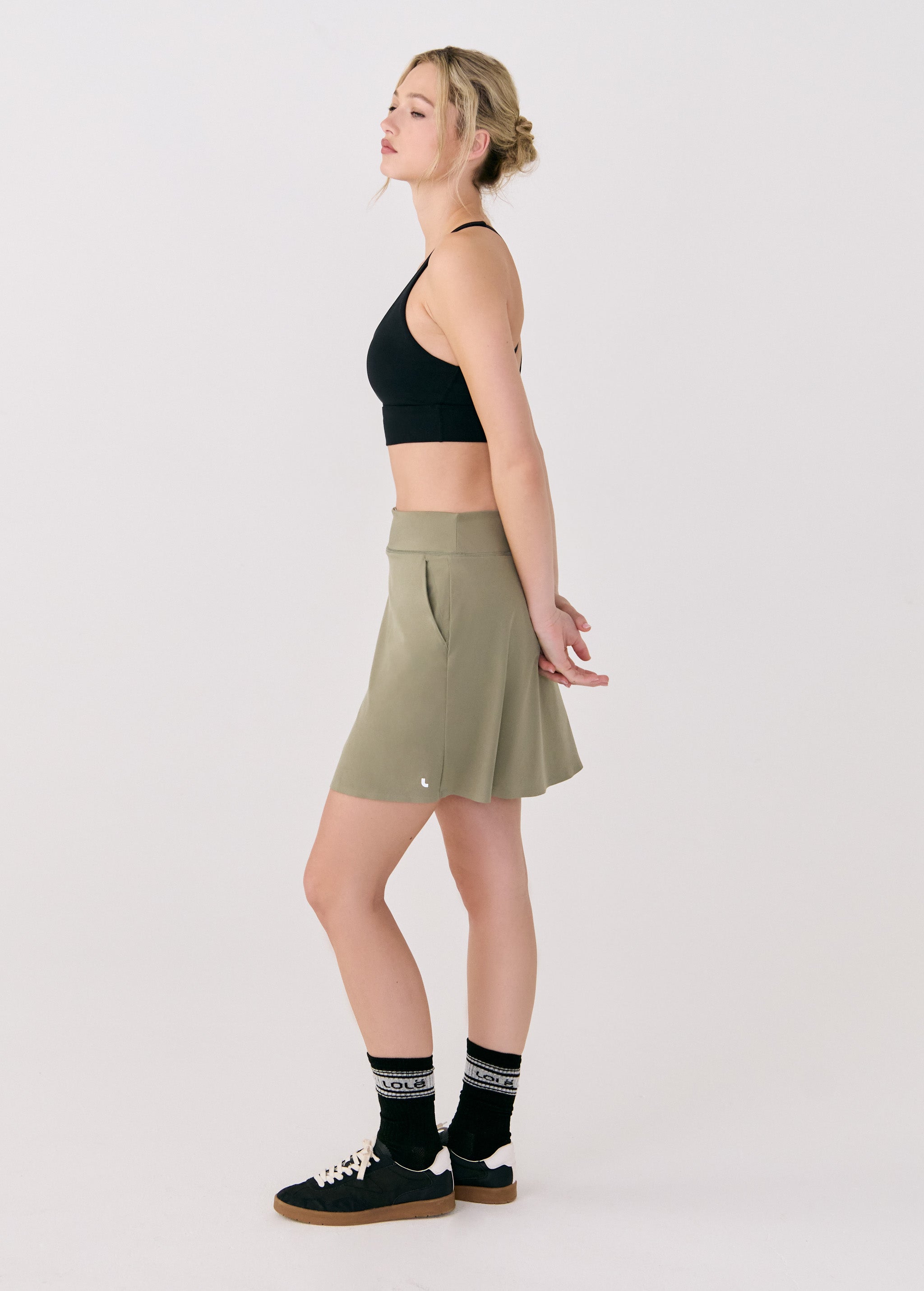 Lolë Olivie Skort in Hazel sage green