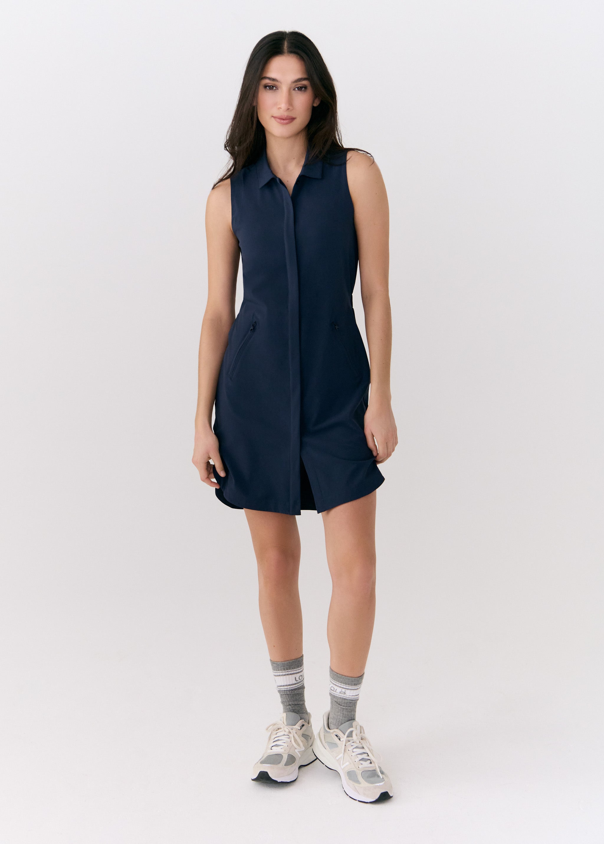 Lolë Olivie Shirt Dress in Outerspace navy