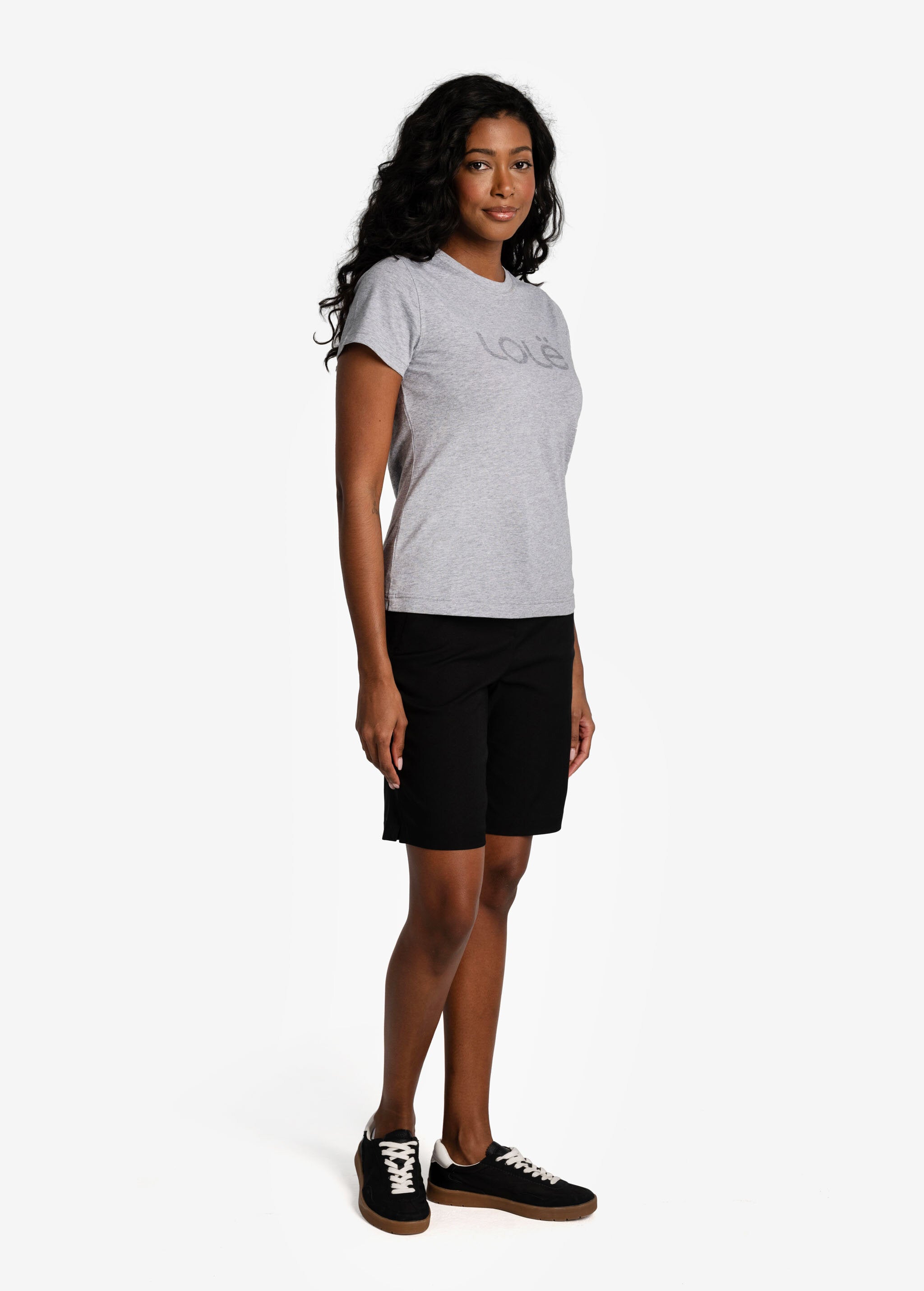 Lolë Miles Bermuda Shorts in black — your favourite anytime, any-plan pants—now in short form