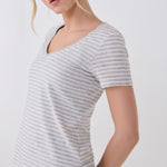 Lolë Dynamic V-neck in grey — this V-neck tee proves that everyday essentials can still feel special