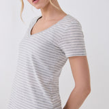 Lolë Dynamic V-neck in grey — this V-neck tee proves that everyday essentials can still feel special