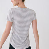 Lolë Dynamic V-neck in grey — this V-neck tee proves that everyday essentials can still feel special