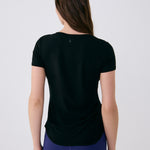 Lolë Dynamic V-neck in black — this V-neck tee proves that everyday essentials can still feel special