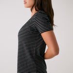 Lolë Dynamic V-neck in black — this V-neck tee proves that everyday essentials can still feel special