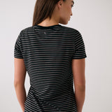 Lolë Dynamic V-neck in black — this V-neck tee proves that everyday essentials can still feel special
