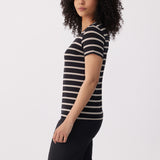 Lolë Dynamic V-neck in black — this V-neck tee proves that everyday essentials can still feel special