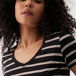 Lolë Dynamic V-neck in black — this V-neck tee proves that everyday essentials can still feel special