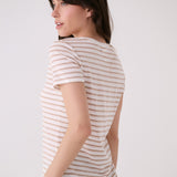Lolë Dynamic V-neck in white — this V-neck tee proves that everyday essentials can still feel special