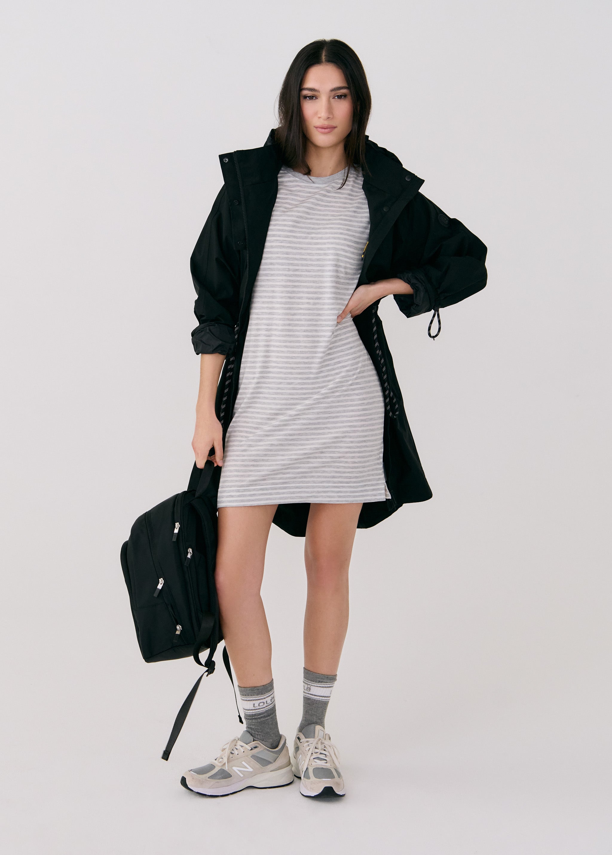 Lolë Dynamic Tee Dress in grey