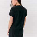 Lolë Olivie V Neck Dress in black