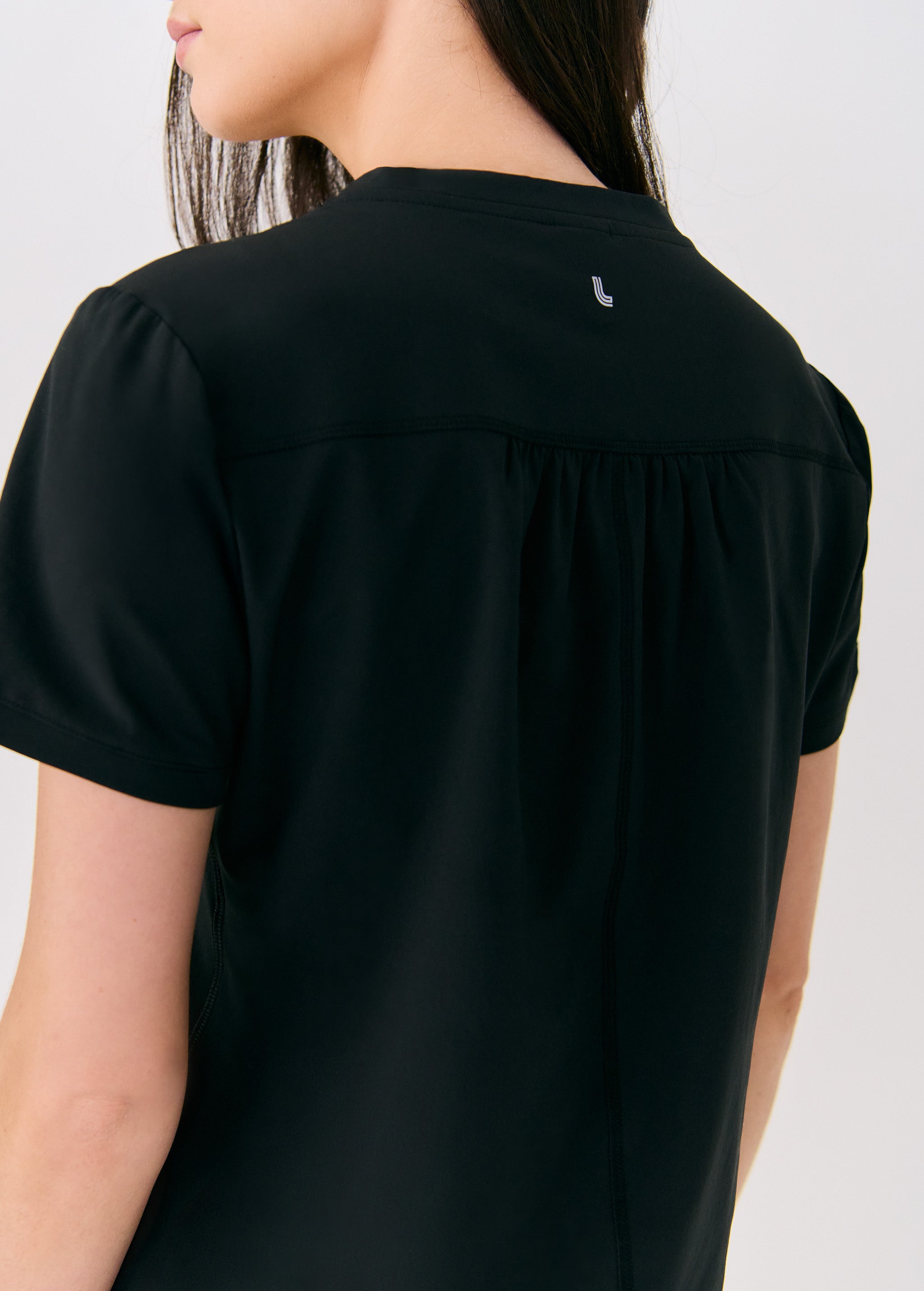 Lolë Olivie V Neck Dress in black
