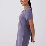 Lolë Olivie V Neck Dress in Eclipse dusty purple