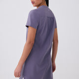 Lolë Olivie V Neck Dress in Eclipse dusty purple