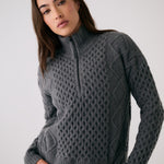 Lolë Camila 1/2 Zip Sweater in grey